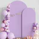 Wokceer Wedding Arch Backdrop Cover 7.2FT, 6FT Spandex Fitted Lavender Arch Covers Set of 2 Round Top Chiara Arches Backdrop Cover for Birthday Party Ceremony Banquet Decoration