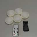 Halloween LED Pumpkin Lights with Remote and Timer, Battery Operated Jack-O-Lantern, Bright Flickering Flameless Candles for Pumpkin Decor, Halloween Party Decorations, White, 6 Pack