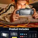 LuxiSync TPU Protective Case for Switch 2 Console  Ergonomic Carbon Fiber Grip, Shock-Absorbing Cover, 2 Screen Protectors, Thumb Grips & Dust Plugs