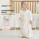 JELLYMONI Baby Sleep Sack 0-6 Months, 100% Cotton 3 Pack 0.5 TOG Baby Wearable Blanket Infant Sleep Sack with 2-Way Zipper Newborn Sleep Sacks