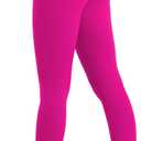 Sunzel Womens Workout Leggings with High Waist Tummy Control (Small, Hot Pink)