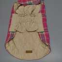 Kuoser Waterproof Dog Coat, Reversible Dog Jacket for Medium Dogs, Adjustable Durable Doggie Winter Coat Warm Puppy Cold Weather Apparel from Small to Large Breed, Rose L