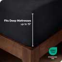 Bare Home Super Soft Fleece Fitted Sheet - Twin Extra Long Size - Extra Plush Polar Fleece, No-Pilling - Deep Pocket - All Season Cozy Warmth (Twin XL, Black)