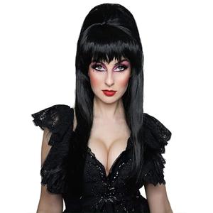 ALLAURA Vampire Wig Mistress of the Dark Black Wig – Black Beehive Wig for Witches Vampires & Halloween Queens | Compatible with Elvira Mistress of the Dark
