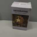 Moon Lamp with Hanging Star, Decorative Crescent Moon Night Light Battery Powered, Retro Metal LED Table Lamp for Bedroom Living Room Boho Home Decor, Gift for Women Birthday Christmas