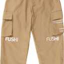 Boys Cargo Jogger Pants - Elastic Waist Casual Sweatpants, Teenage Relaxed Fit Workwear Pants with Pockets (12-13 Years, Khaki)