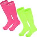 Century Star Kids Soccer Socks Softball Baseball Sock Toddler Youth Knee High Socks Striped Cotton Atheletic (XXL)