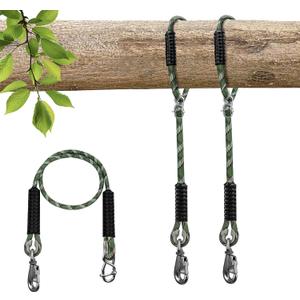 Adjustable Tree Swing Ropes Heavy Duty Hammock 7.25Ft(87"),360Rotation Tree Swings Hanging Straps for Outdoor Swings Hammock Playground Set Accessories,2Pack of Green