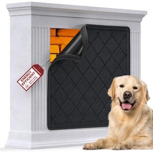 NABOWAN Magnetic Fireplace Cover Easy Install - Indoor Fireplace Blanket to Block Cold Air Reduce Energy Costs, Fireplace Draft Stopper with Full Frame Hook & Loop and Built-in Magnets (35 x 46 Inch)