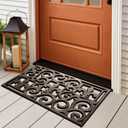 A1 Home Collections Doormat First Impression Rubber Grill Hand Finished Unique Doormat 18 X 30 for Outdoor Entrance, Welcome Mats for Front Door Indoor Non-Slip Backing
