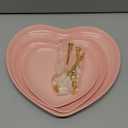 Layhit 1 Pack Easter 3 Tier Cupcake Stand Heart Shaped 3 Tiered Serving Trays for Party Plastic Tray Dessert Cupcake Stand for Tea Party Baby Shower Wedding (Pink)