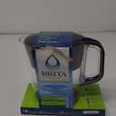 Brita Water Filter Space Saver Pitcher for Tap and Drinking Water with 1 Elite Filter, Black