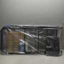 SereneLife Large Folding Utility Shopping Cart with Removable Liner  Heavy Duty, 360 Swivel Wheels, 110 lb Capacity, Portable for Groceries, Laundry, Luggage, and More (Blue)