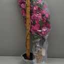 4FT Artificial Tree Tall Potted Fake Bougainvillea Trees for Outdoor Indoor Office Wedding Home Decor Lifelike Faux Plants with Wood Trunk and Pink Flowers (4ft)