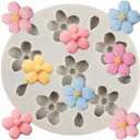 TAOXIBEI Flower Polymer Clay Molds Cherry Blossom Silicone Mold for DIY Crafts Epoxy Resin Casting Air Dry Clay Plaster Jewelry Making