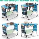 Senior & Older Pet Grooming Support Table, Hammock-Style Grooming Station for Elderly Dogs/Cats with Hind Leg Weakness, Nail Trimming, Bathing & Care, Foldable Aluminum Frame, No Hook Needed, 20 lbs