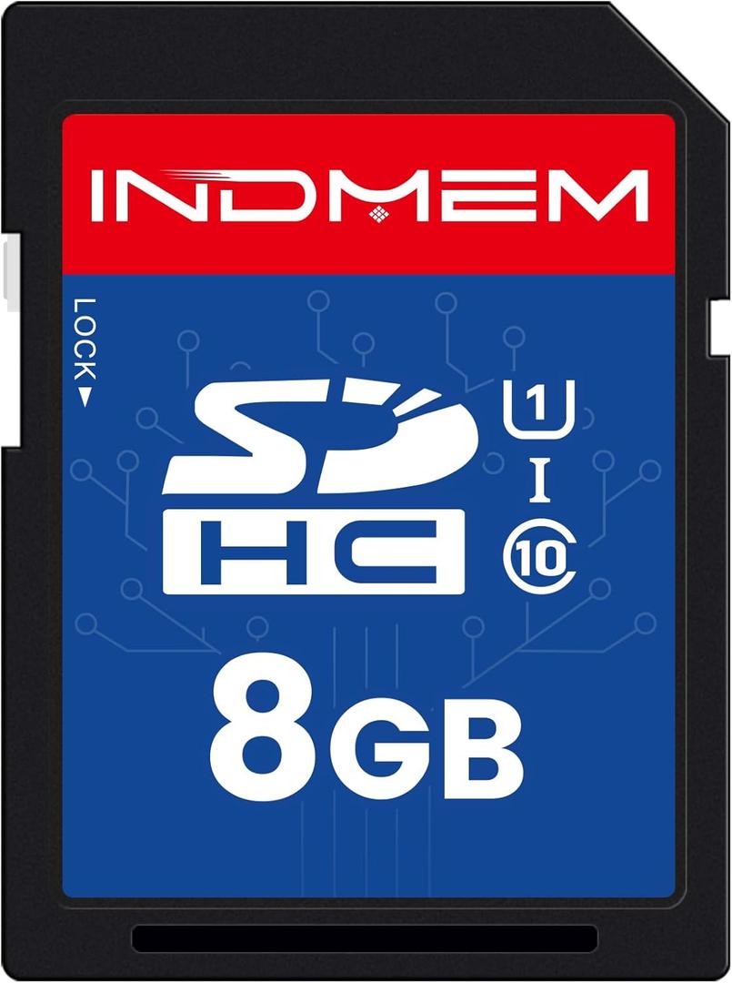 SD Card 8GB, 1 Pack UHS-I U1 Class 10 8G SDHC Flash Memory Card Compatible with Digital Camera, Computer, Trail Cameras