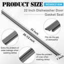 Pushglossy 2 Pcs Dishwasher Door Seal Compatible with GE Hotpoint Dishwashers Plastic Door Gasket Replaces Replacement Part, 22 Inch