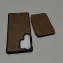 Compatible with Magsafe for Samsung Galaxy S25 Ultra Wallet Case Magnetic Card Holder, RFID Blocking 2 in 1 Detachable Kickstand Shockproof Case for Women Men, Brown