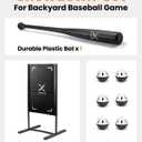 Backyard Showdown Set Plastic Baseball Bat Set with Strike Zone Target, 32.5" L x 9 lbs
