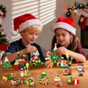 Advent Calendar 2025 Kids, 12 IN 1 Christmas Building Set, 12 Days Christmas Holiday Countdown Calendars Xmas Toy Gift for Boys Girls 6 8 10 12 Years, with Party Favors, Santa, Tree, Stocking Stuffers