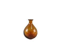 HD 8IN Amber Glass Vase