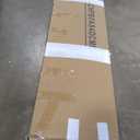 Bunk Bed Full XL Over Queen for Adults,Heavy Duty Metal Bunk Bed Frame with Guardrail and Ladder, No Box Spring Needed, Black