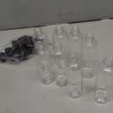 24 Pcs Plastic Empty Bottles with Black Disc Cap 8 oz Clear Refillable Squeeze Travel Containers for Liquid Body Soap Creams Shampoo Lotions Toiletries