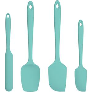 U-Taste Silicone Spatula Set with 600 Degrees Fahrenheit Heat Resistant (Teal/Aqua Sky)