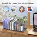 9-Section Desk File Organizer, Vertical File Holder, Mesh Desktop File Folder Metal File Binder Organizer Stand for Office Home Classroom, Black