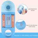 Baby Nail File Electric, 4-in-1 Battery Powered Baby Nail Trimmer Electric with Storage Case & Night Light for Newborn to Toddler, Nail Clipper/Scissor Nail Care Set for Toenails and Fingernails