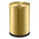 Stainless Steel Gold Trash can with Flipping Lid 2.4gallon Fingerprint-Proof Garbage cans Wastebasket Bin for Kitchen bothroom Living Room (Gold, 2.4 Gallon)