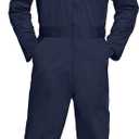 MCJC Coveralls for Men Adult Jumpsuit Coveralls Mechanic Work Uniform Halloween Horror Killer Costume (Small, Blue)
