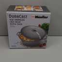 Mueller 6 Quart Enameled Cast Iron Dutch Oven, Heavy-Duty Casserole and Braiser Pan with Lid and Knob, Safe for All Cooktops (Gray)