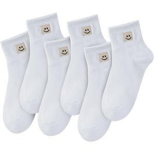 Women Ankle Socks Cute: 6/10 Pairs Funny Smile Face Gifts Socks - Cotton Sock for Low Cut Shoes