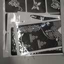 Koogel 18 Sheets 97PCS Henna Tattoo Stencil Kit, Reusable Mehndi Templates for Indian Weddings, Bridal Mehndi, Music Festivals, Summer Parties, Body Art Temporary Tattoo Stencils (Black)