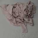 Melodieux Light Pink Semi Sheer Curtains 63 Inch Length for Bedroom Living Room, Farmhouse Linen Texture Light Filtering Home Office Shiny Sheer Drapes Rod Pocket, 52" W x 63" L, 2 Panels