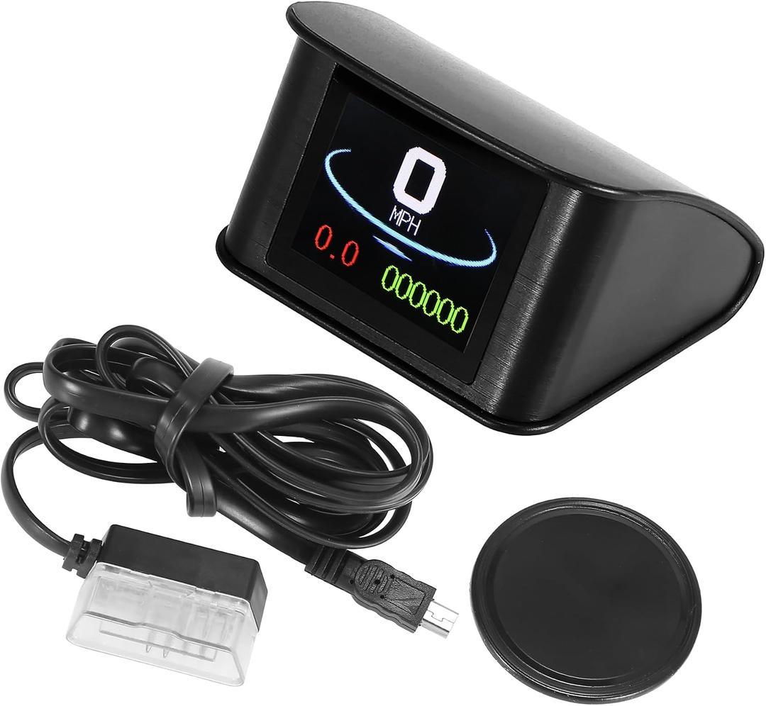 Mini HUD Head Up Display Car Dashboard Digital Speedometer with OBDII EUOBD/Outside Multifunction Data Display Error Alarm TFT LCD Display for Car/Durable 2.2 Inch / 1 Set