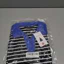 ZESICA Womens Striped Long Sleeve Tops Oversized Sweatshirt V Neck Loose Fit Tunic Tops Spring Casual Blouses (Black, S)