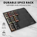 EDELHAUS Spice Drawer Organizer - Expandable Spice Rack for Drawer, Black Seasoning Organizer for Drawer Spice Organizer, Spice Organization Seasoning rack insert for Cabinet (Jars Not Included)