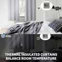 BGment Light Grey Blackout Curtains 54 Inches Long for Bedroom - Rod Pocket Thermal Insulated Drapes for Living Room Short Window Darkening Privacy, 42 x 54 Inch, 2 Panels