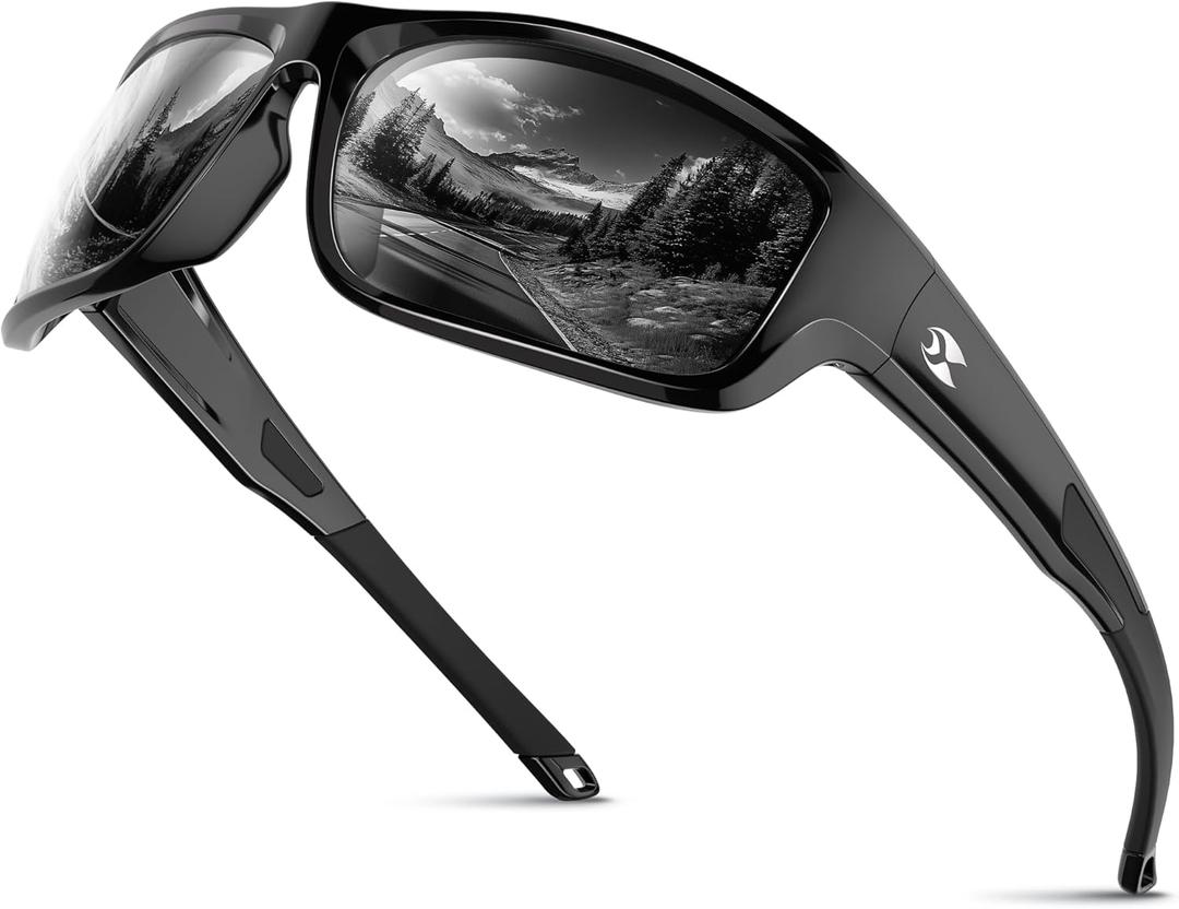 suoso Sports Polarized Sunglasses for Men: Women UV400 Protection Wrap Around Sun Glasses for Golf Fishing Running Driving