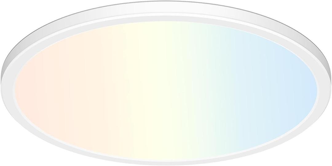 BLNAN 15.4 Inch LED Flush Mount Ceiling Light, 3000K-5000K 3 Color Selectable Ceiling Lights, 36W 3600LM Closet Light Fixture, Ceiling Lamp for Bedroom, Dining Room, Kitchen (White)