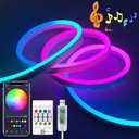 iNextStation RGB Smart IC 5V USB Neon Led Strip Lights, 16.4Ft 5M Neon Rope Lights Flexible Multicolor IP67 Waterproof LED Tape Light for TV Bedroom Kitchen Wall Indoor Outdoor Decor
