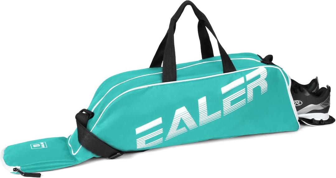 EALER Baseball Bat Tote Bag & T-ball, Softball Equipment Bag - Gear for Kids, Youth, and Adults Holds Bat, Helmet, Glove, Cleats, Shoes and More (Lake Blue)