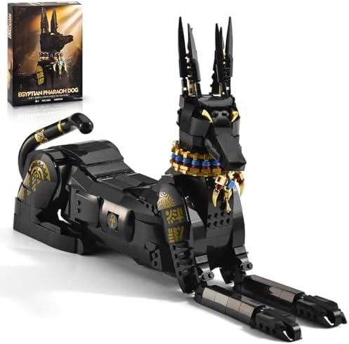 BNG Dog Building Set for Adults,Animal Dog Model Building Blcoks for Home Decor,Easter Gifts for Adult and Boy, Black (1208PCS)