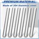 Sadnyy 6 Pieces 3/8 x 4 Inch Stainless Steel Dowel Pins Shelf Brackets Pegs Hardware Pins for Accurate Alignment Metal Bunk Bed Replacement Hardware for DIY Shelving Supports Cabinet Sections