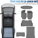 All-Weather TPE Floor Mats 6PCS -Compatible with Cybertruck 2024-2026, Full Coverage Cargo Liner & Frunk Mat Heavy-Duty Anti-Slip Interior Accessories
