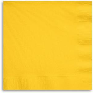 250-Count Touch of Color 3-Ply Paper Dinner Napkins, School Bus Yellow
