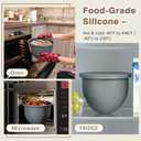 YQL Silicone Mixer Attachments Bowl Liners  2 Pack, Compatible with 5 Quart KitchenAid Stand Mixer Bowls, Reusable Food-Grade Inserts for Mixing & Baking, Dishwasher & Microwave Safe (Grey)